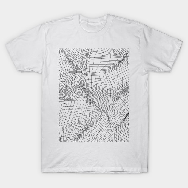 Meshy World Pattern (Black) T-Shirt by inotyler